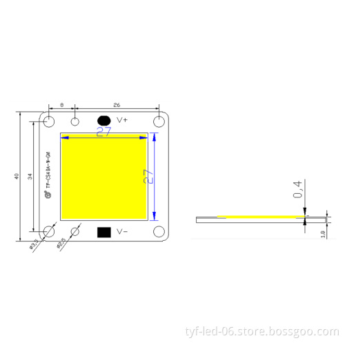 COB LED Bridgelux Epistar 40W 50W 60W 100W 200W LED COB Chips